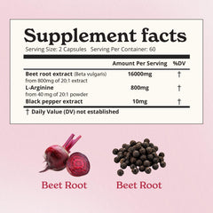 Close-up of Beet Root Powder Capsules