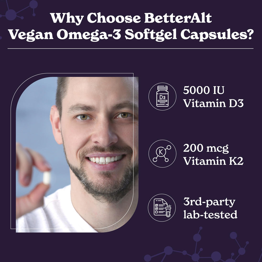 Nutrition facts and supplement details for D3 + K2
