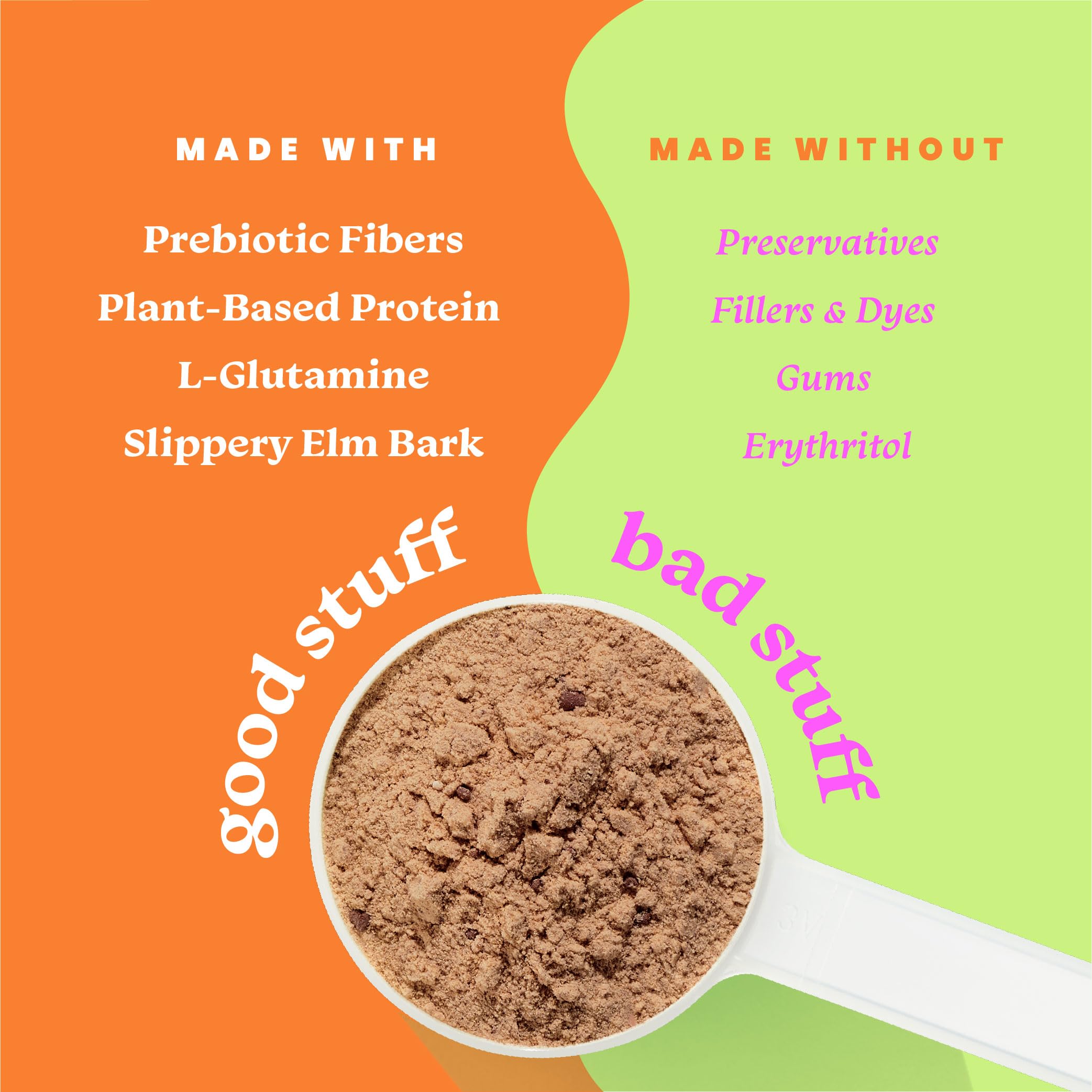 Scoop of powder being added to a shake