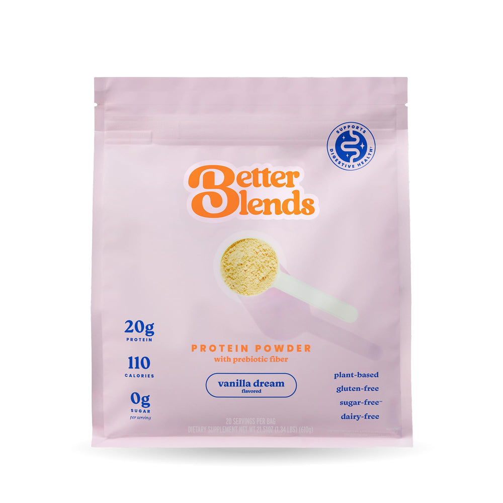 Better Blends Vanilla Dream plant-powered protein powder pouch front