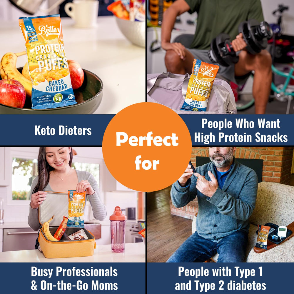 Serving suggestion with a bowl of protein puffs
