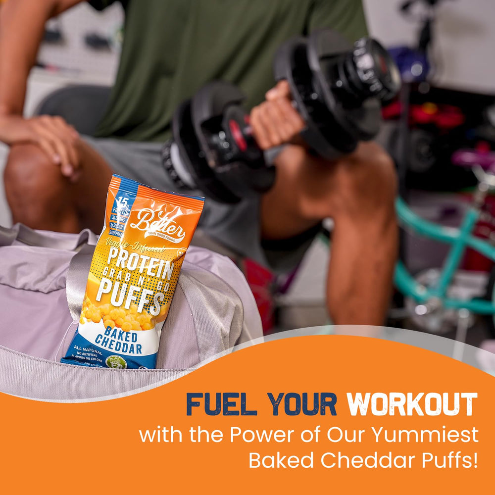 Meal replacement style image showing puffs in a busy lifestyle