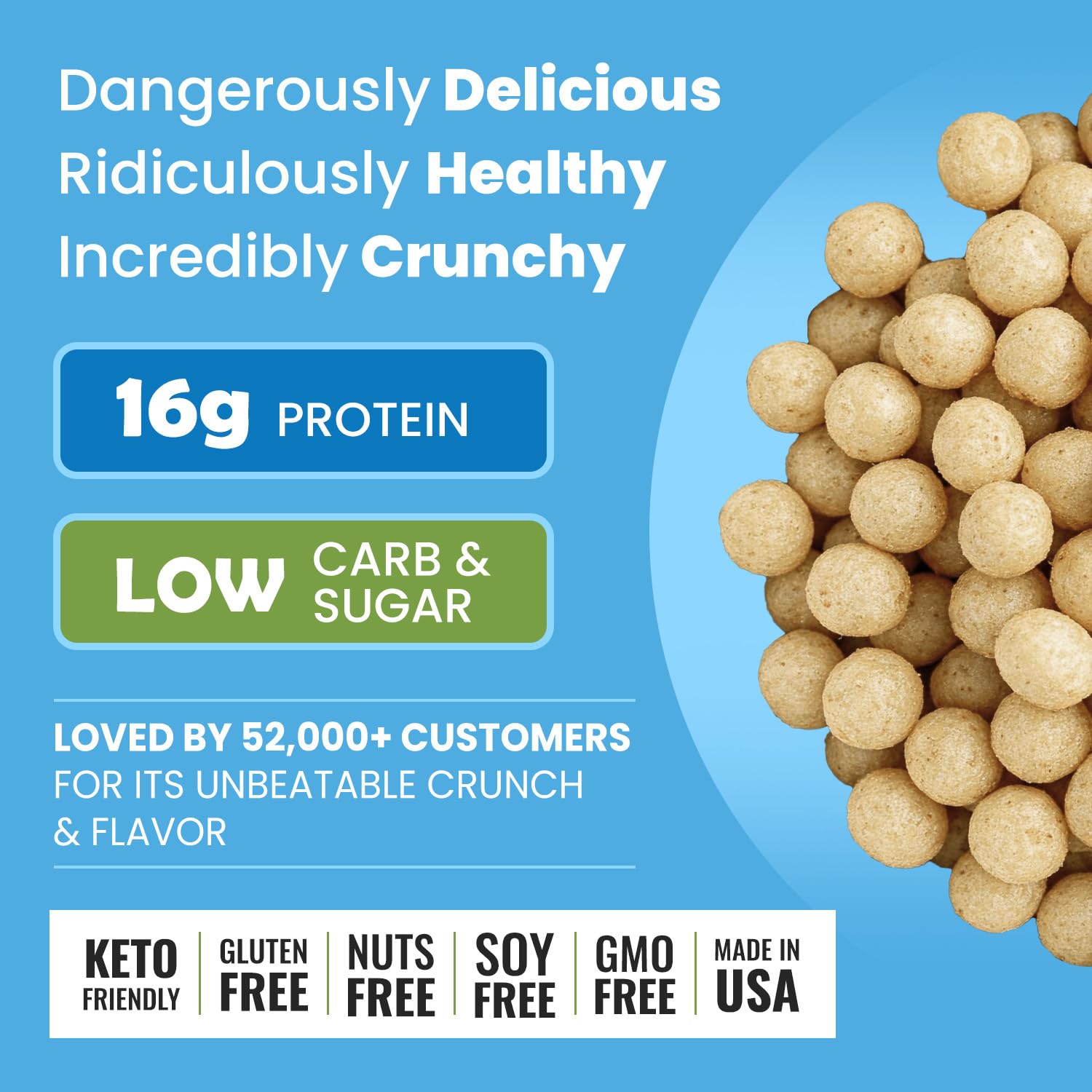 Nutrition facts showing 16g protein per serving