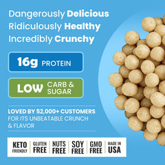 Nutrition facts showing 16g protein per serving
