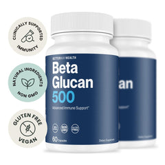 Front label of Better Way Health Beta Glucan 500 bottle