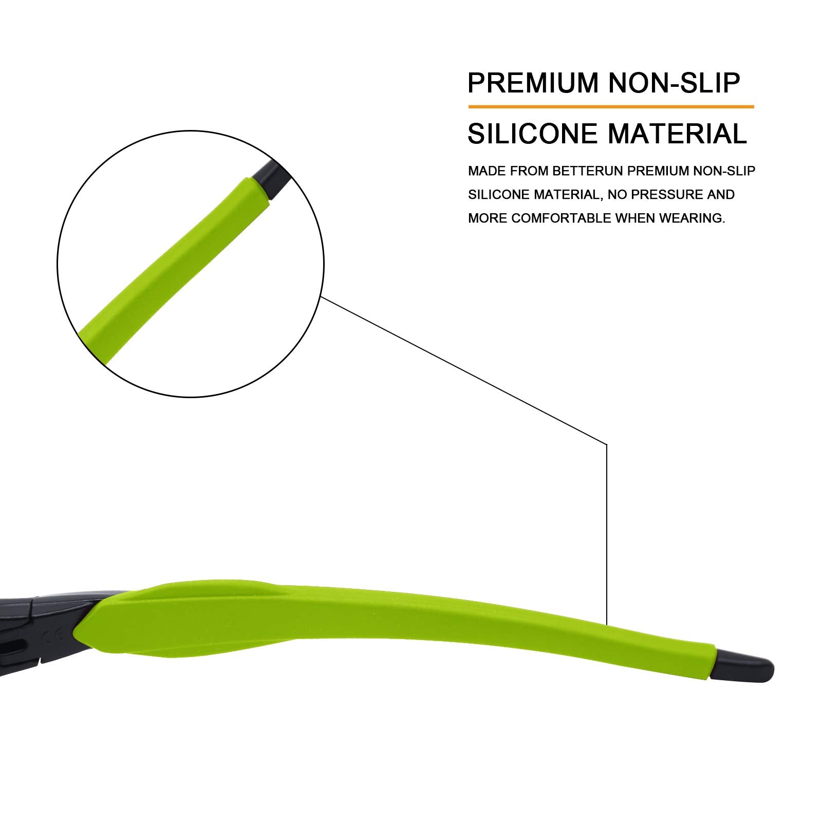Close-up of Betterun premium silicone nose pads