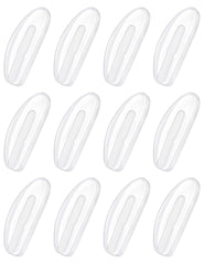 Betterun clear silicone air cushion nose pads for plug-in eyeglasses and sunglasses (front view)