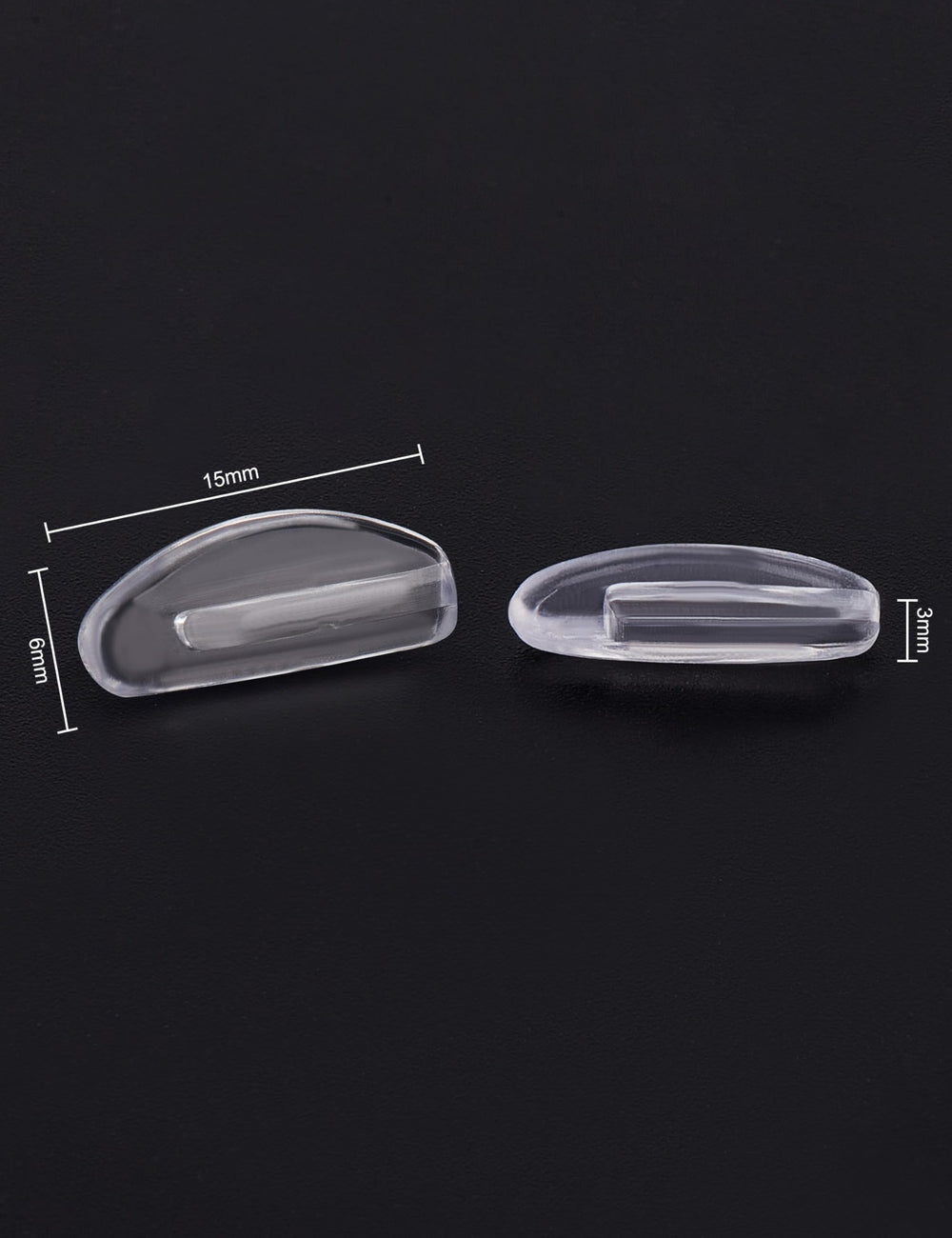 Package includes 6 pairs of nose pads