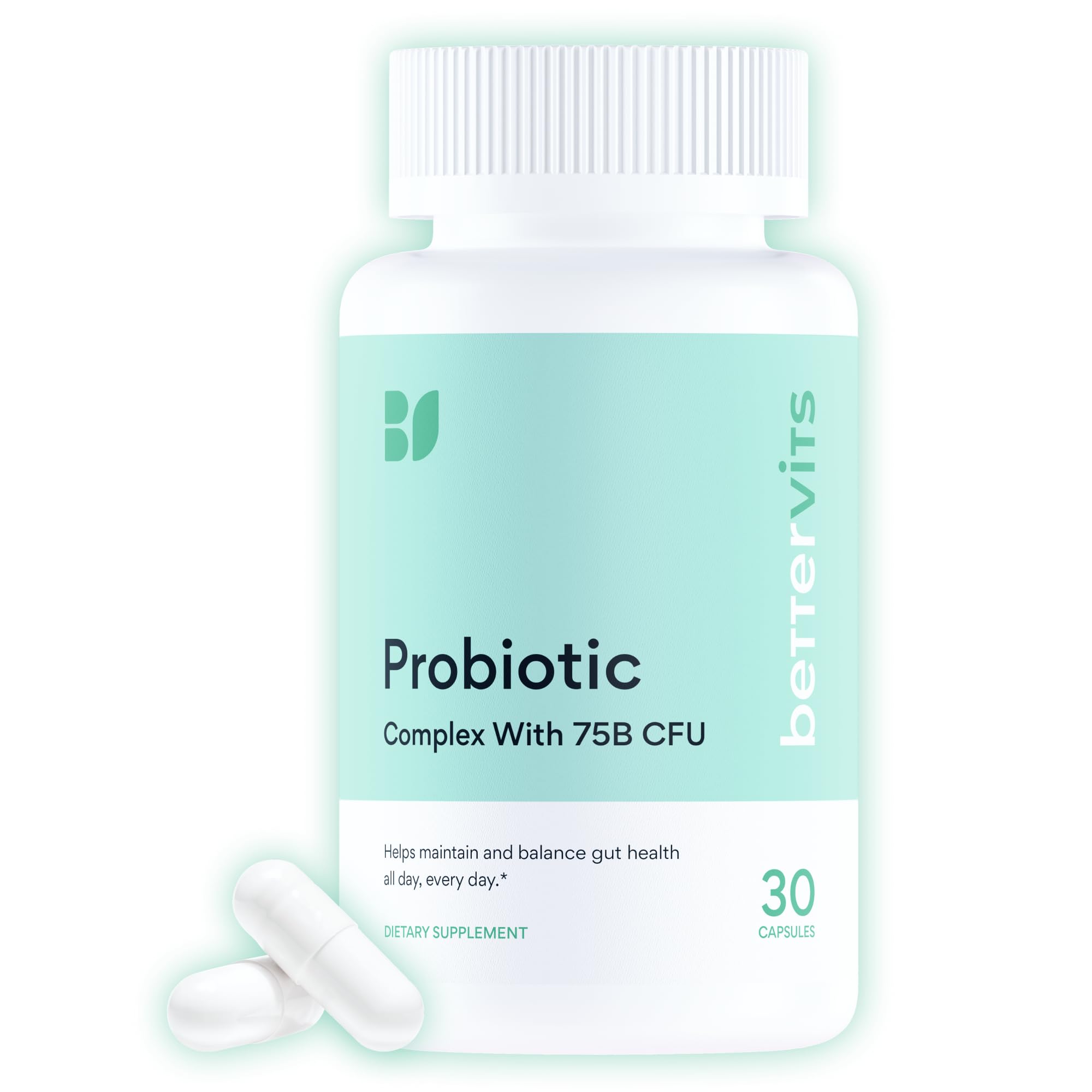 Bettervits Probiotics bottle with 75 Billion CFU for women and men