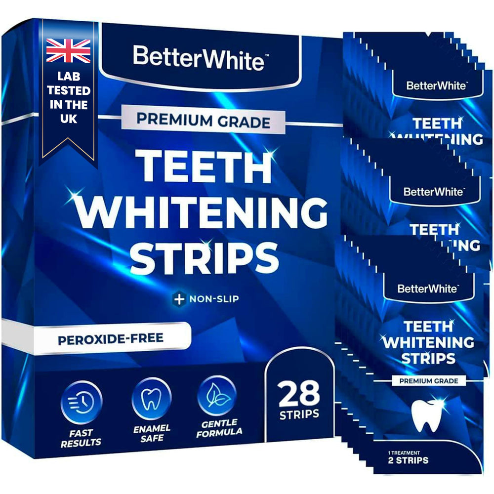 Front view of BetterWhite 28-pack whitening strips