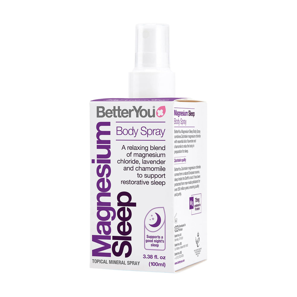 BetterYou Magnesium Sleep Body Spray bottle front view