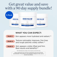 Dermal Repair capsules arranged next to the bottle