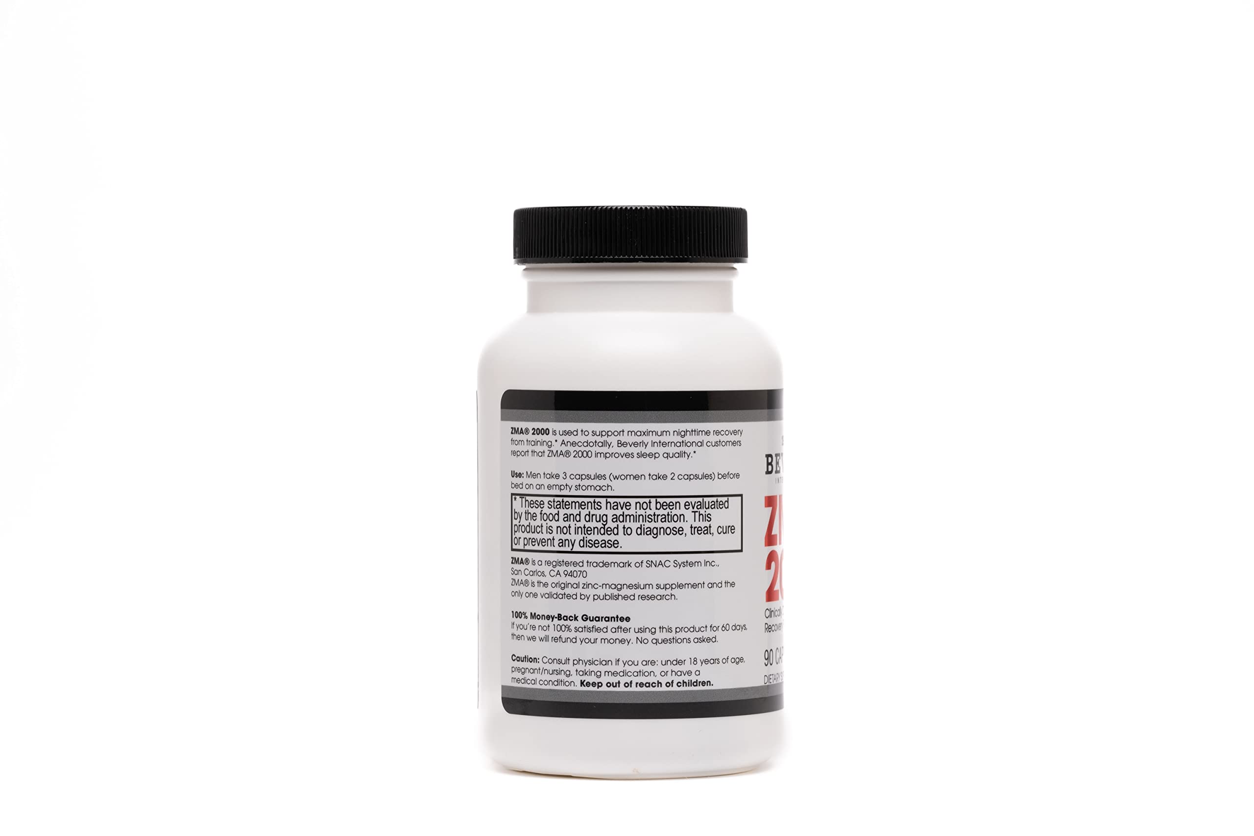 Beverly International ZMA 2000 packaging and ingredients