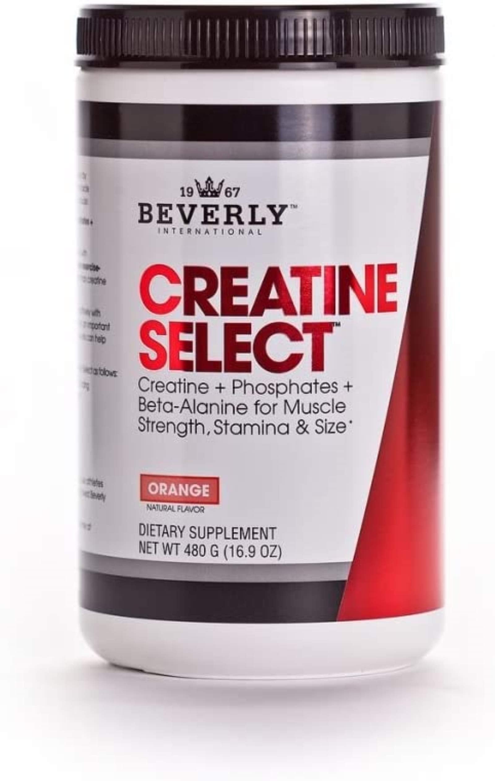 Front view of Beverly International Creatine Select with Phosphates