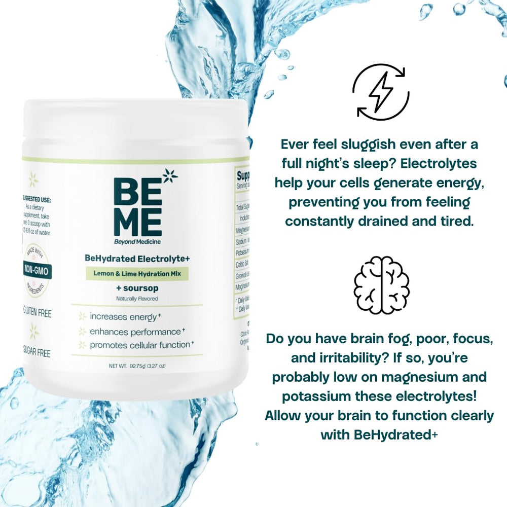 BeHydrated powder dissolves smoothly in water for flavor