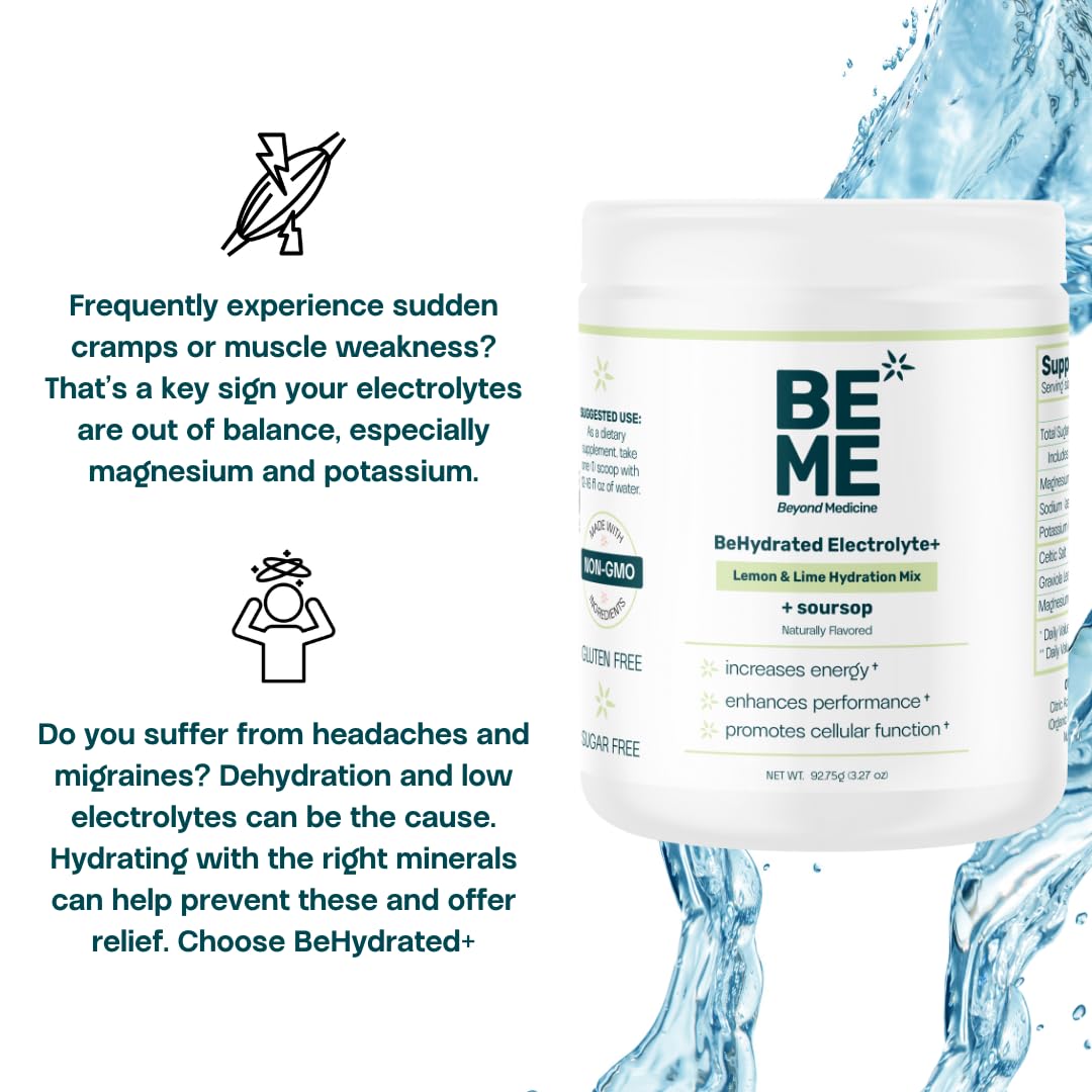 Beyond Medicine BeHydrated soursop leaf powder close-up, hinting at antioxidant-rich appeal