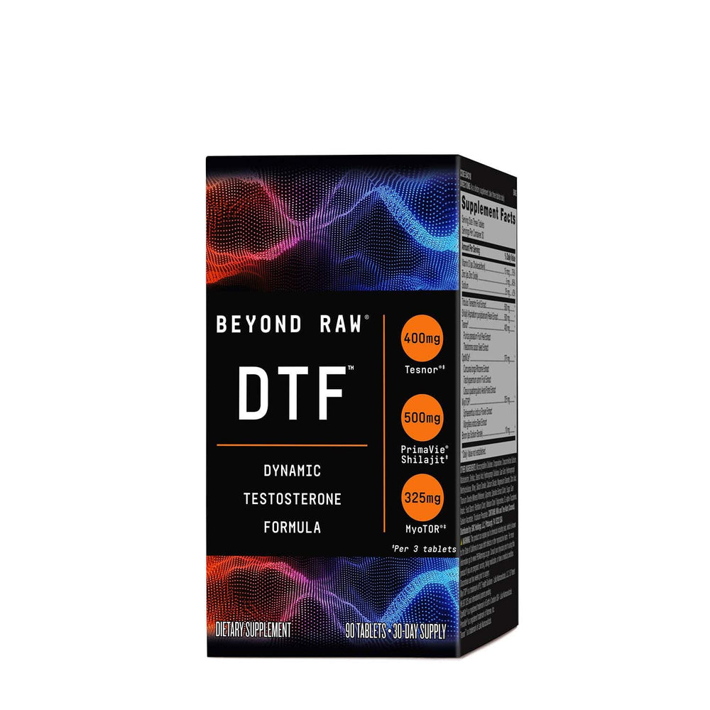 Beyond Raw DTF bottle label and packaging