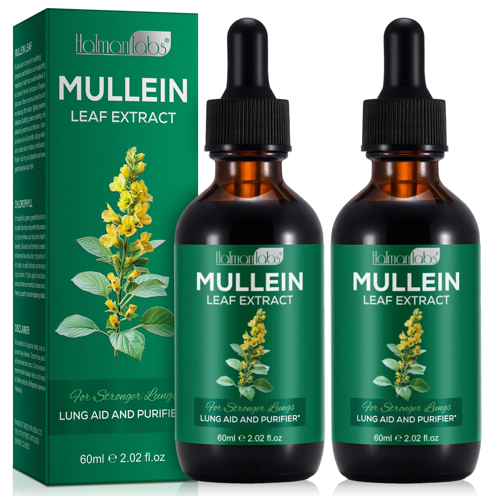 Beyxdu Mullein Leaf Extract bottle for lungs - front view
