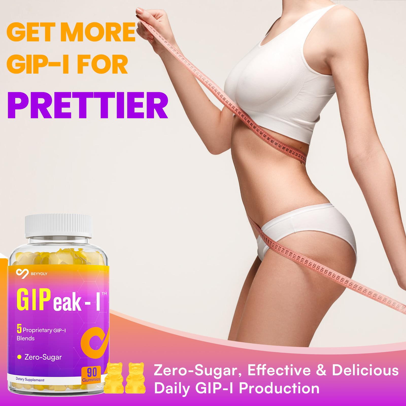 Beyyoly GIP packaging box showing 90 gummies in a sleeve