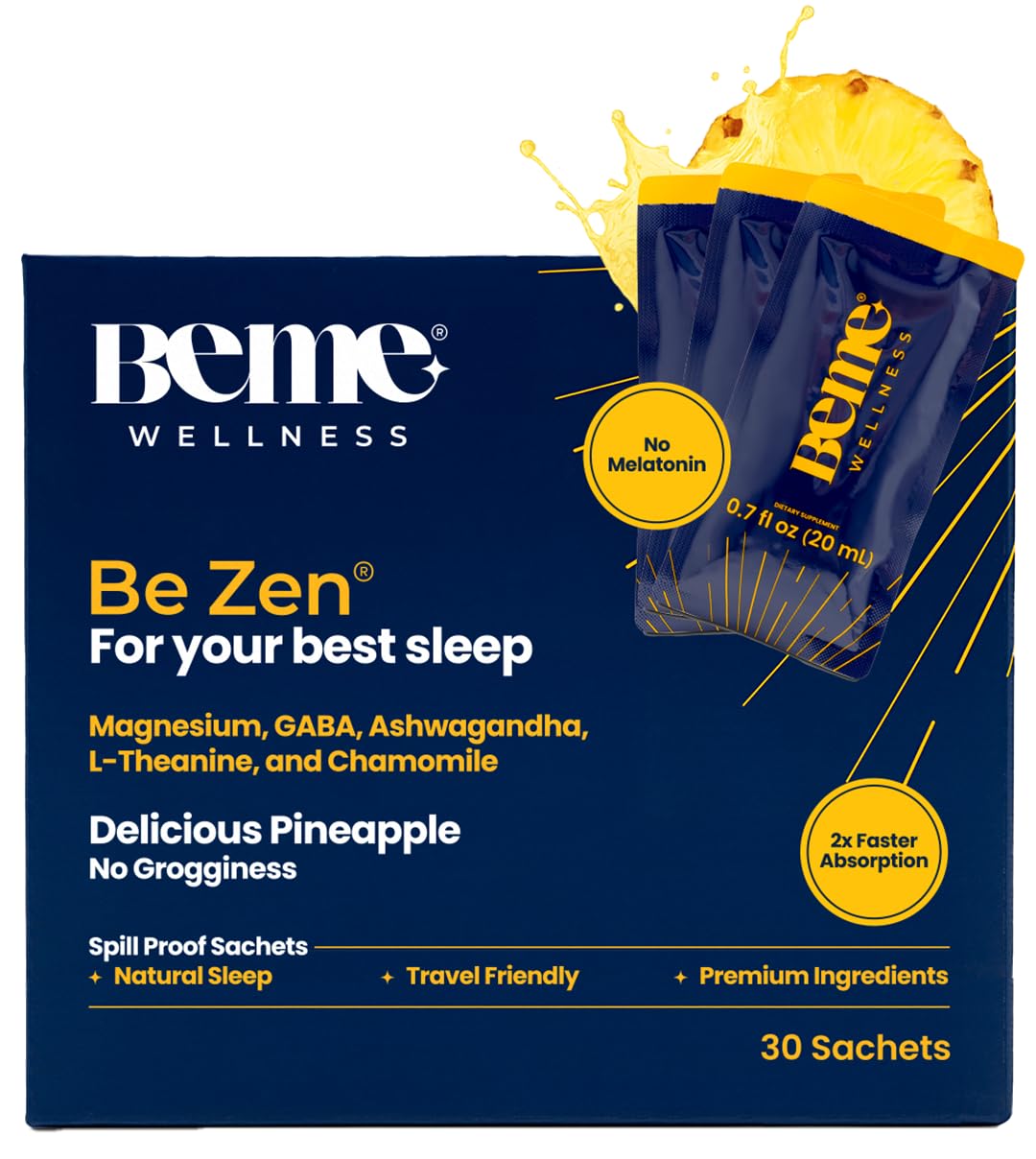 BeZen pineapple-flavored sleep sachet close-up