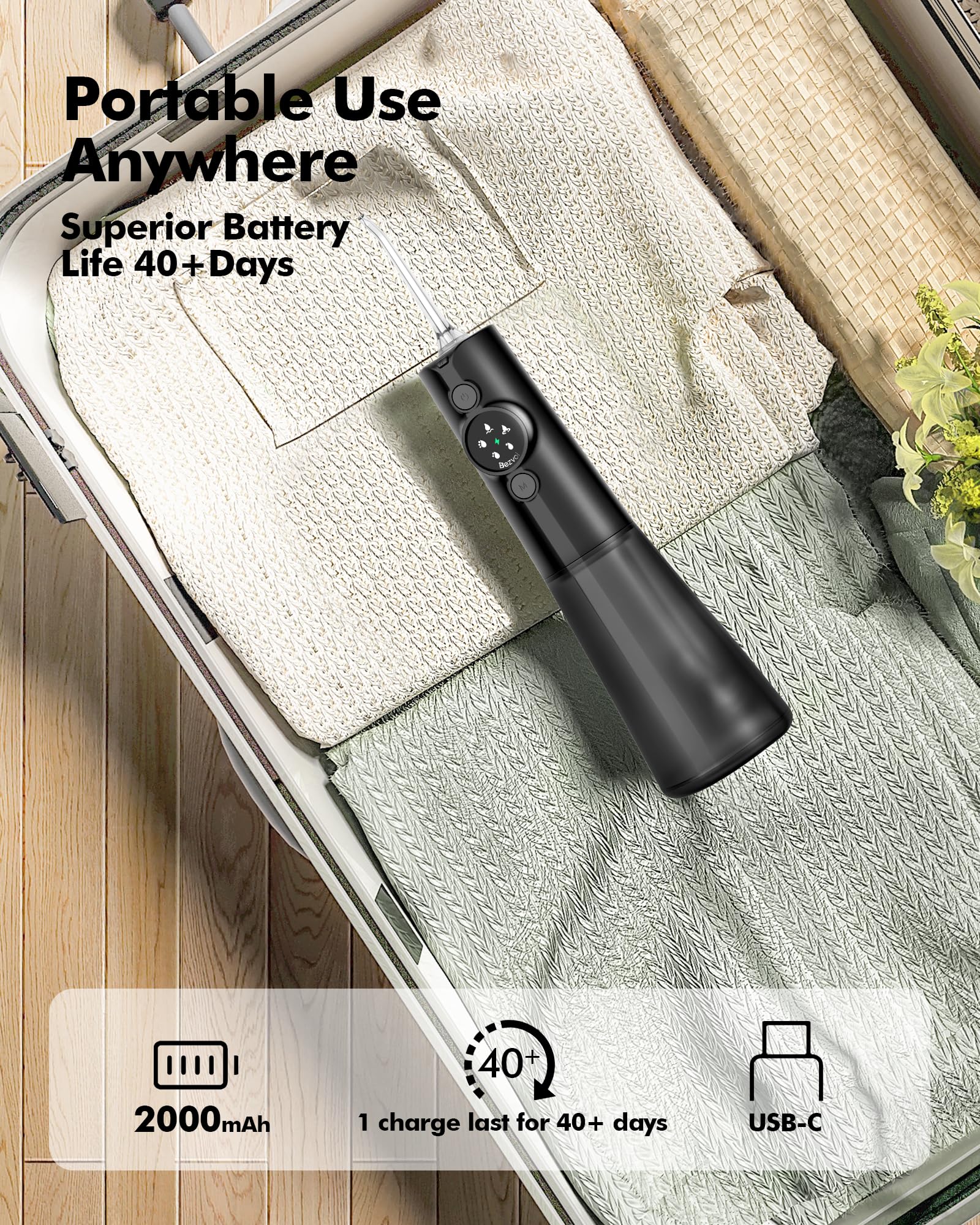 IPX7 waterproof Bezvoi Water Flosser