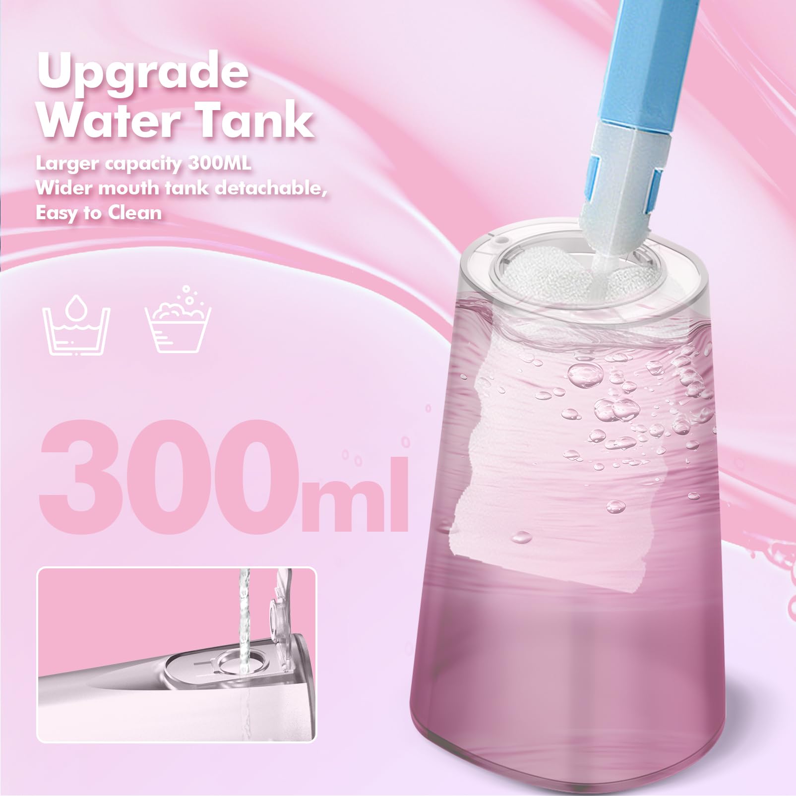 Bezvoi cordless water flosser IPX7 waterproof
