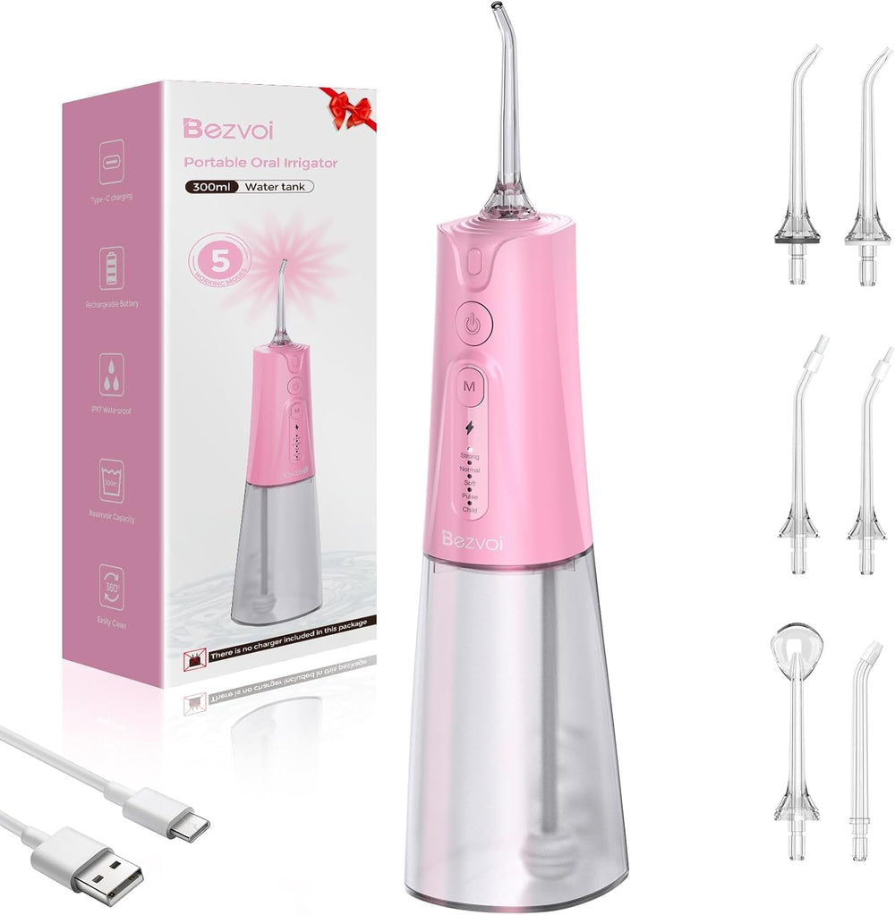 Bezvoi Water Flosser pink front view