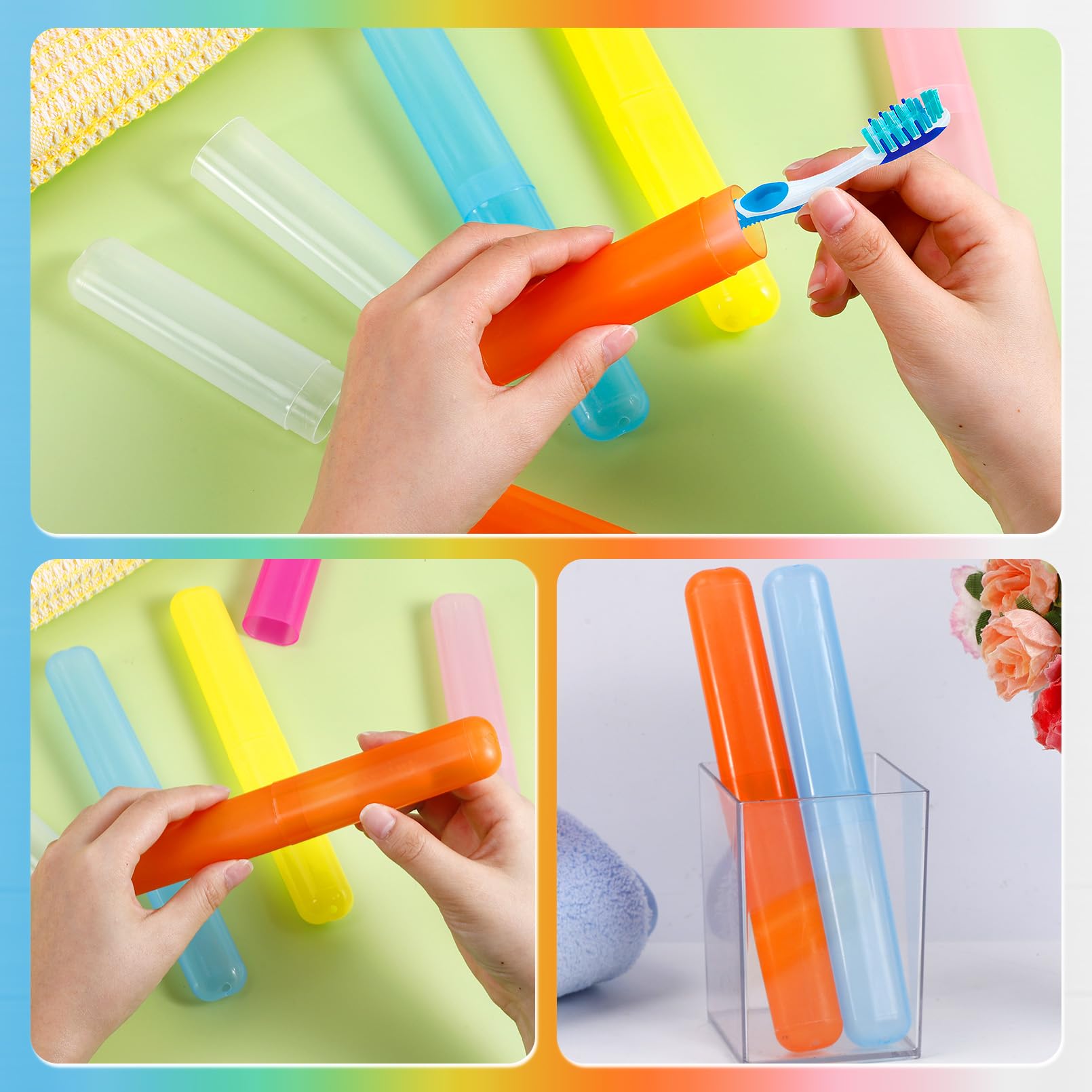 Bgtecho travel toothbrush case green color