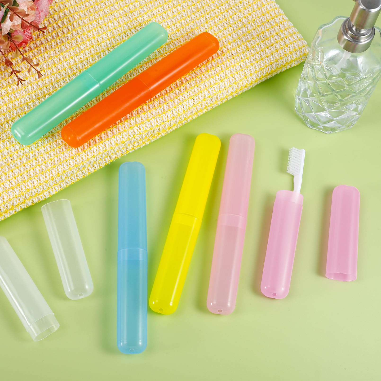 Bgtecho travel toothbrush case pink color