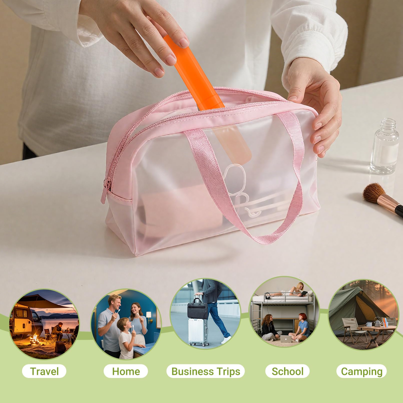 Bgtecho travel toothbrush case set with six colors