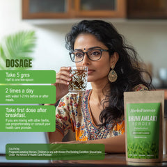 Close-up texture of Bhumi Amalaki powder