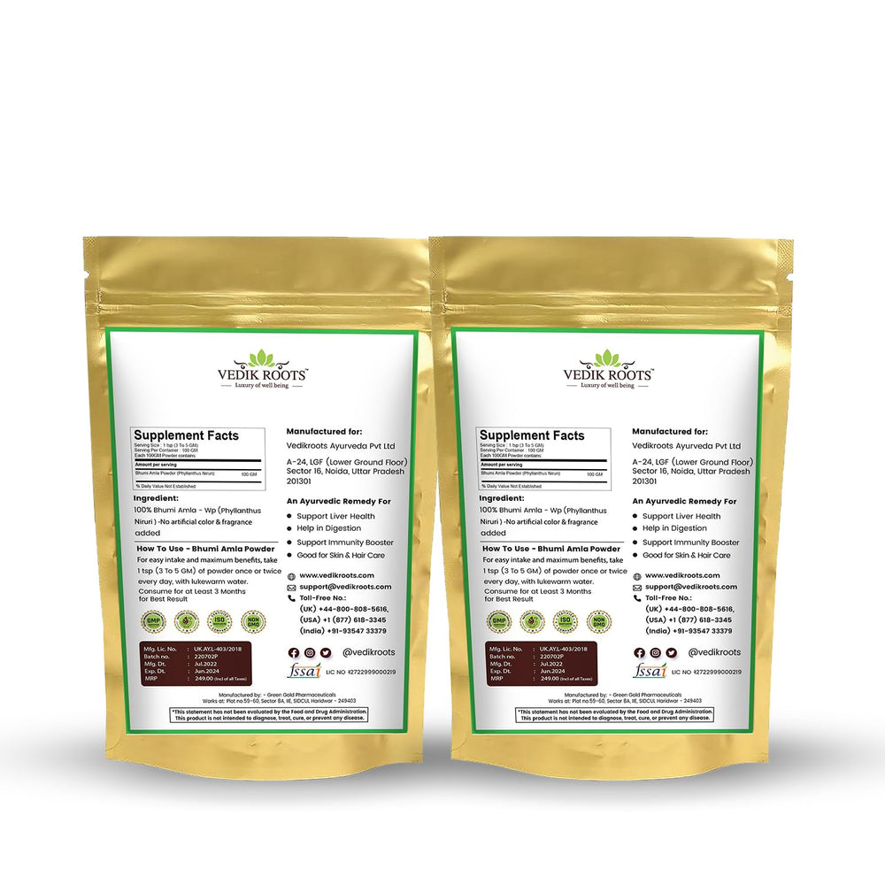 Bhumi Amla powder antioxidant Vitamin C close-up