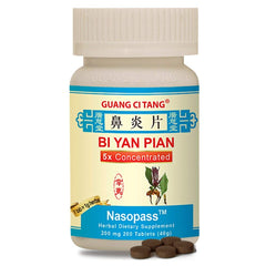 Bi Yan Pian NasoPass tablets close-up 5x concentrated Guang Ci Tang ActiveHerb