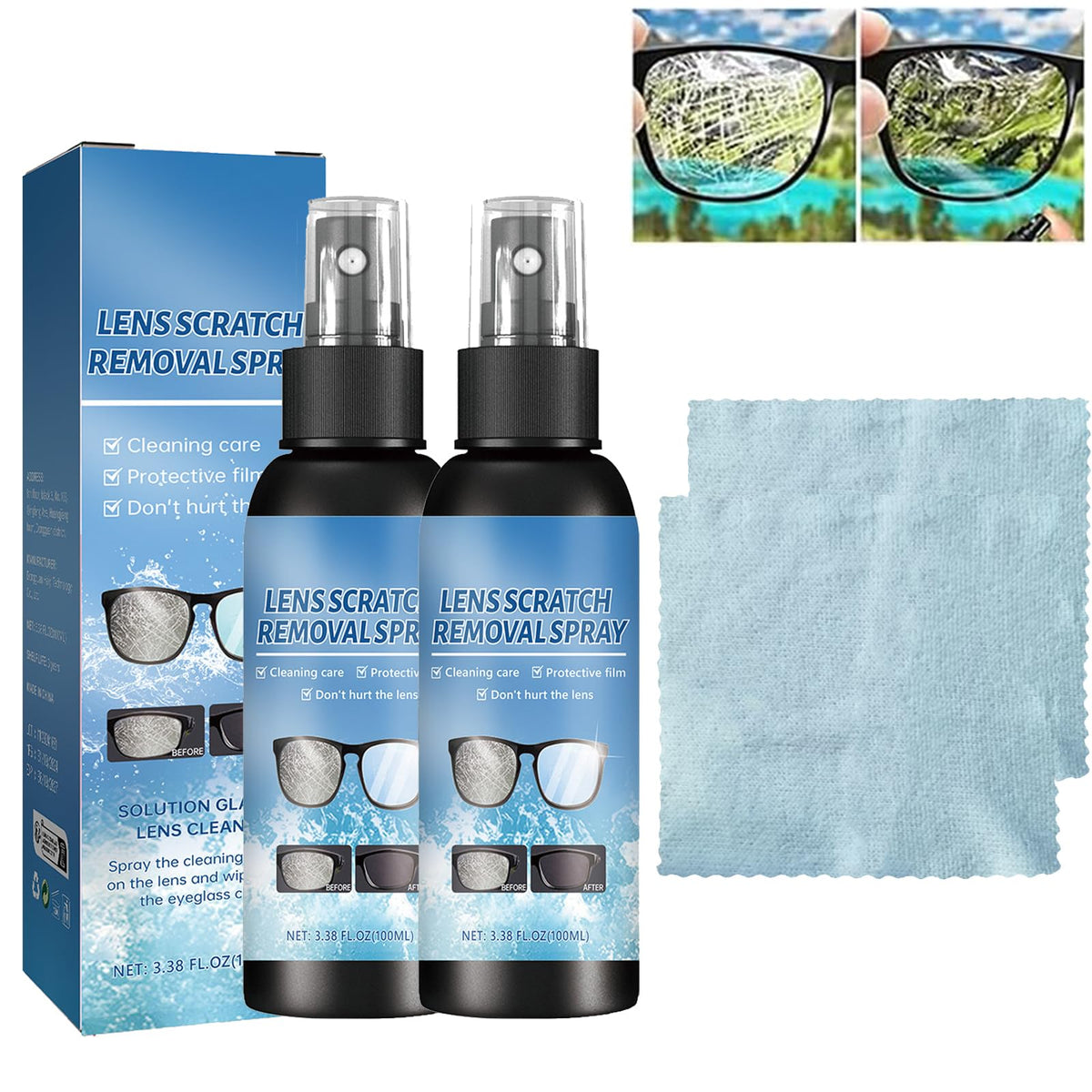 Biaoyun Lens Scratch Remover Kit 2-Piece packaging