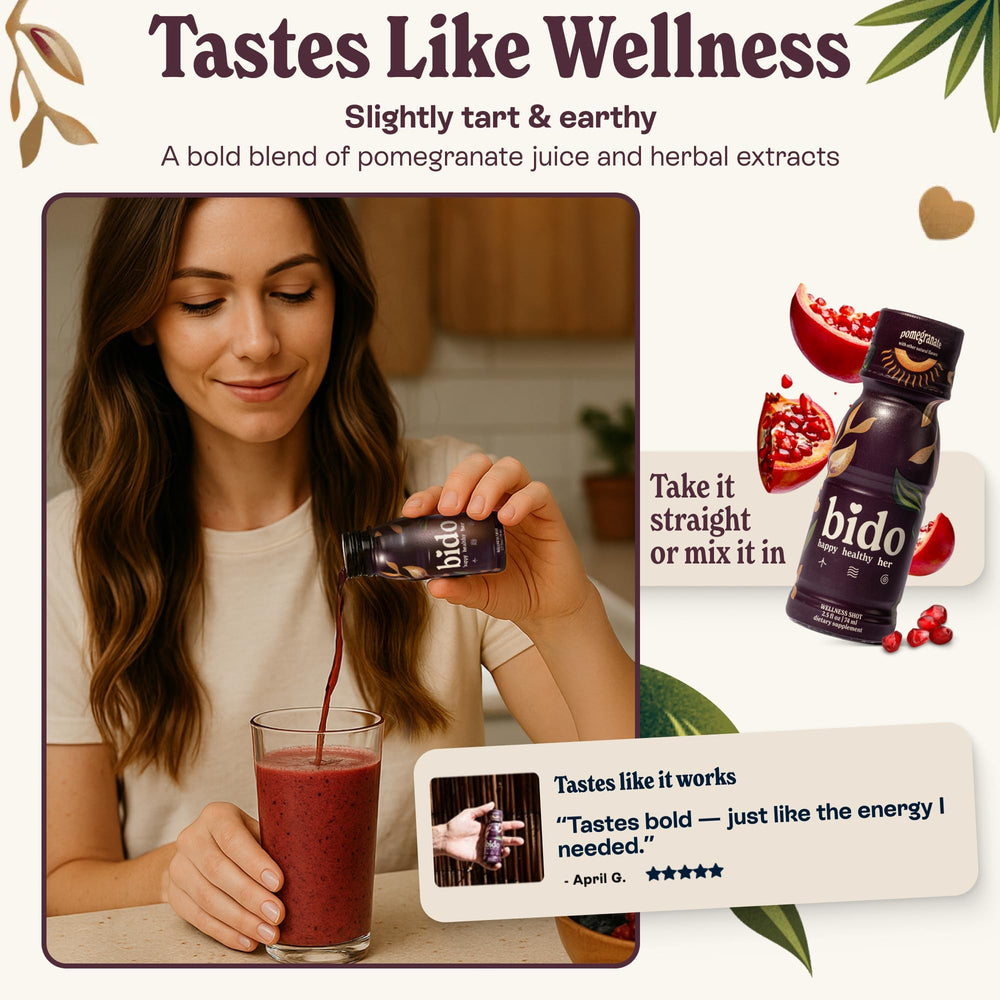 Bido wellness drink bottle front view