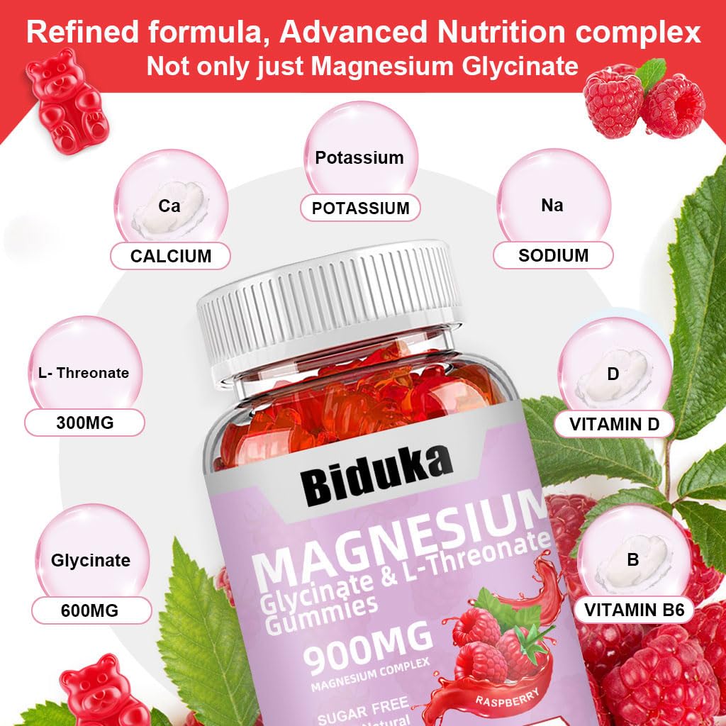 Sugar-free and gluten-free claims on Biduka Gummies packaging