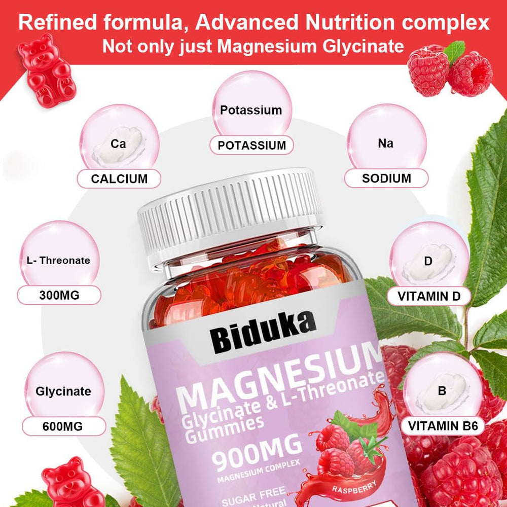 Sugar-free and gluten-free claims on Biduka Gummies packaging