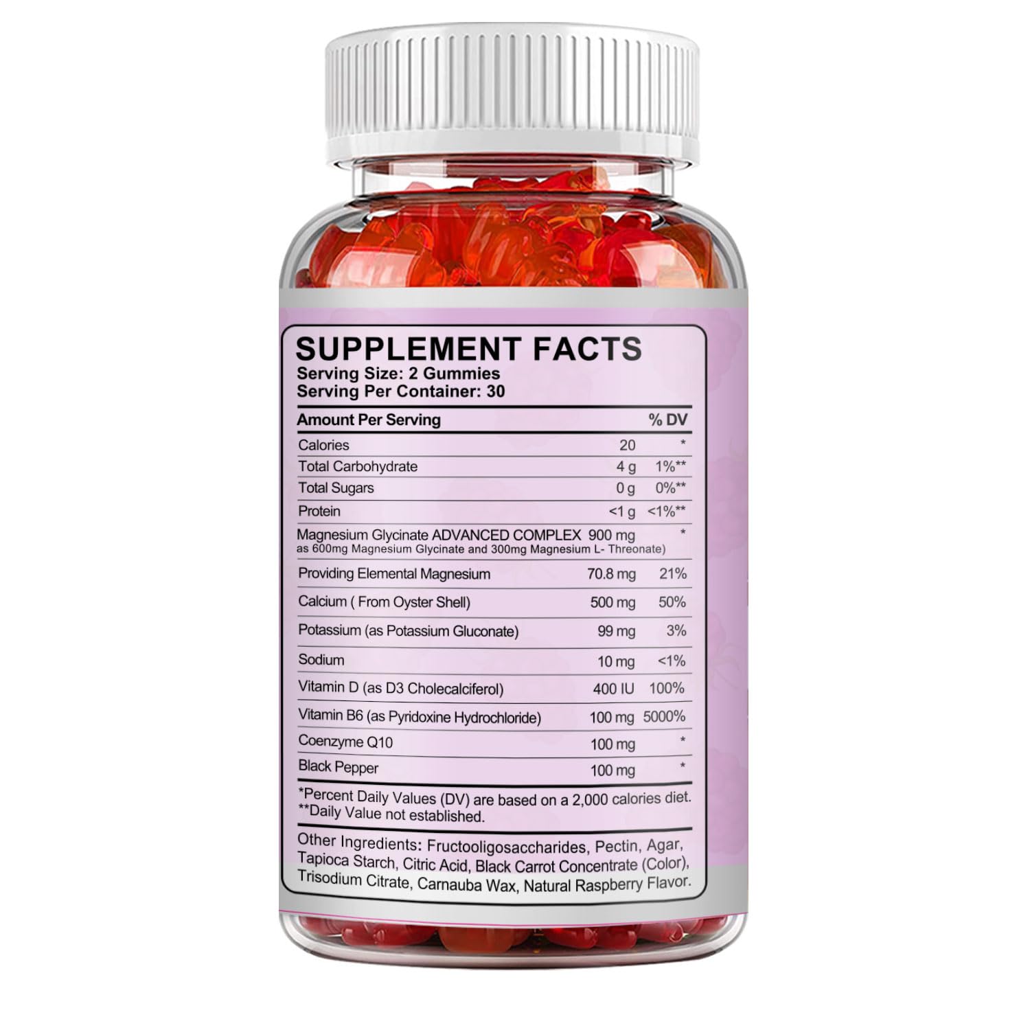 Vegan-friendly magnesium gummies packaging and branding