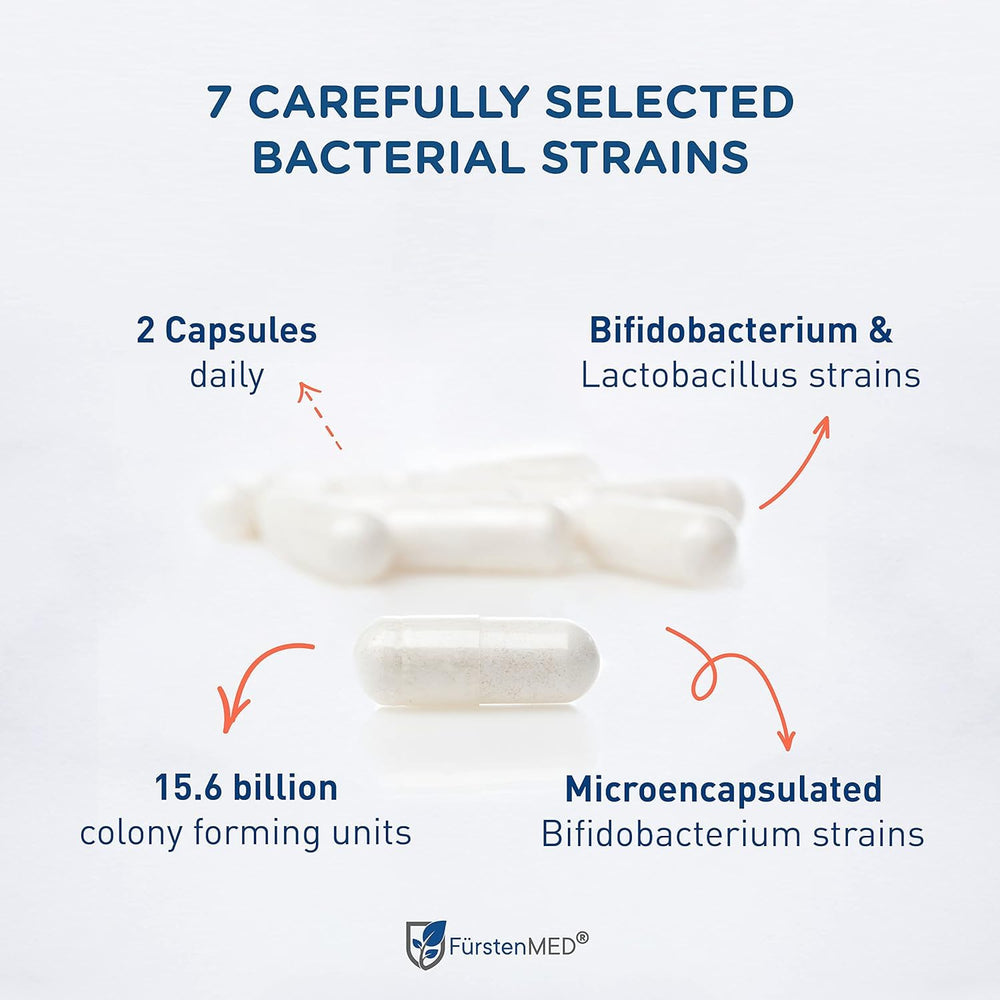 Bottle of FürstenMED Bifidoflor HIT vegan probiotic capsules (60)
