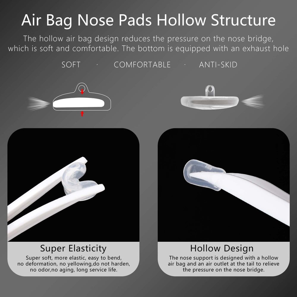 Nose pads and screws for screw-in replacement kit