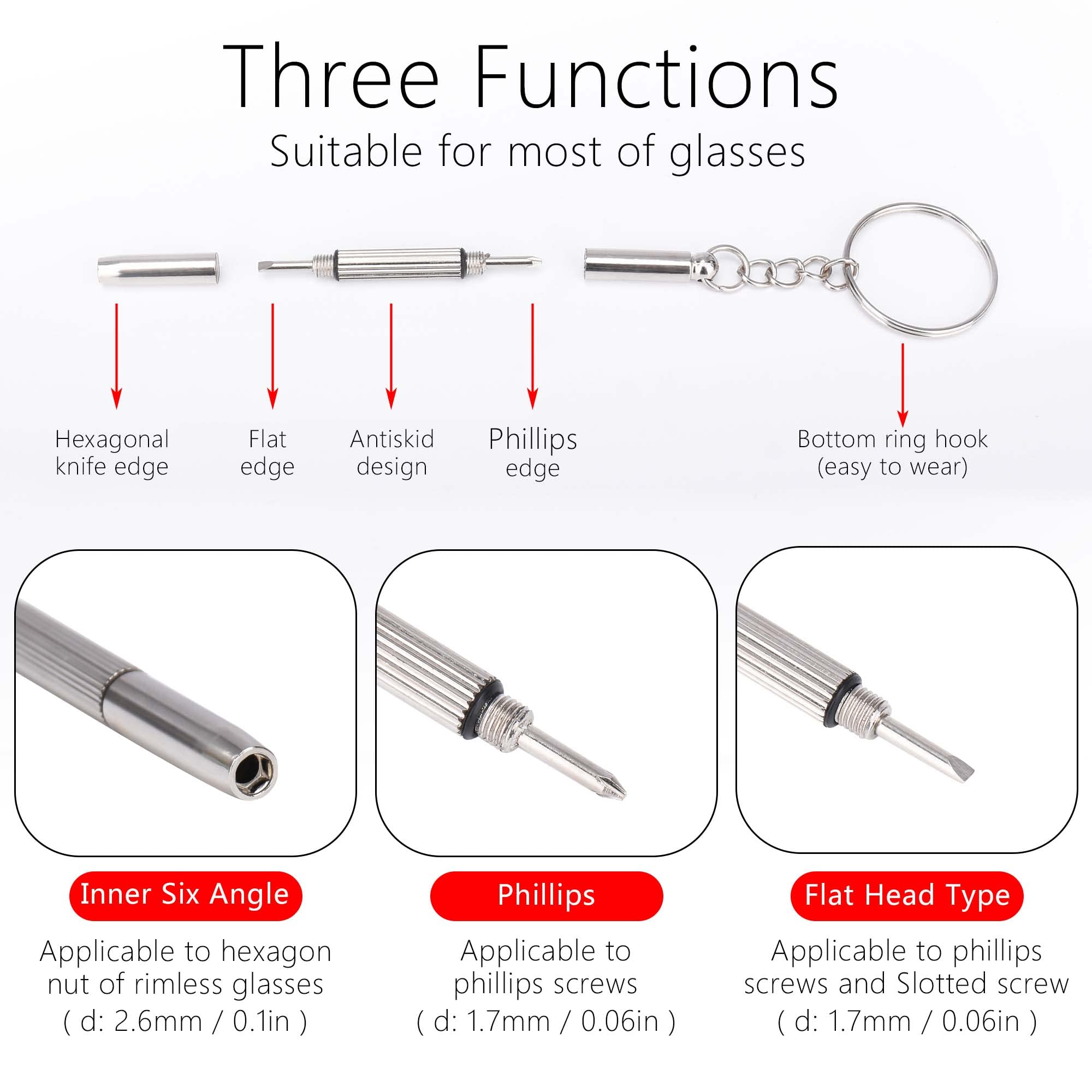 Glasses cleaning cloth included in the kit