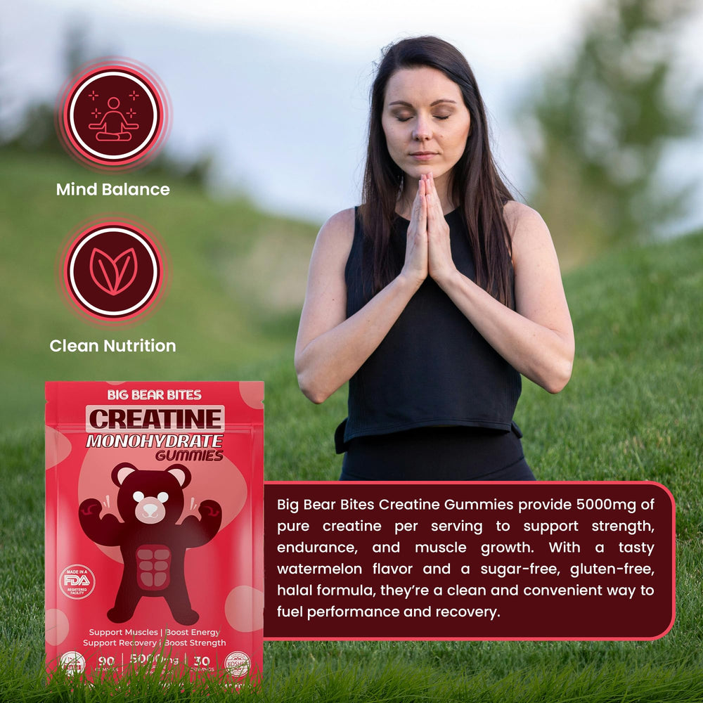 Gummies chewed on-the-go for pre-workout and recovery