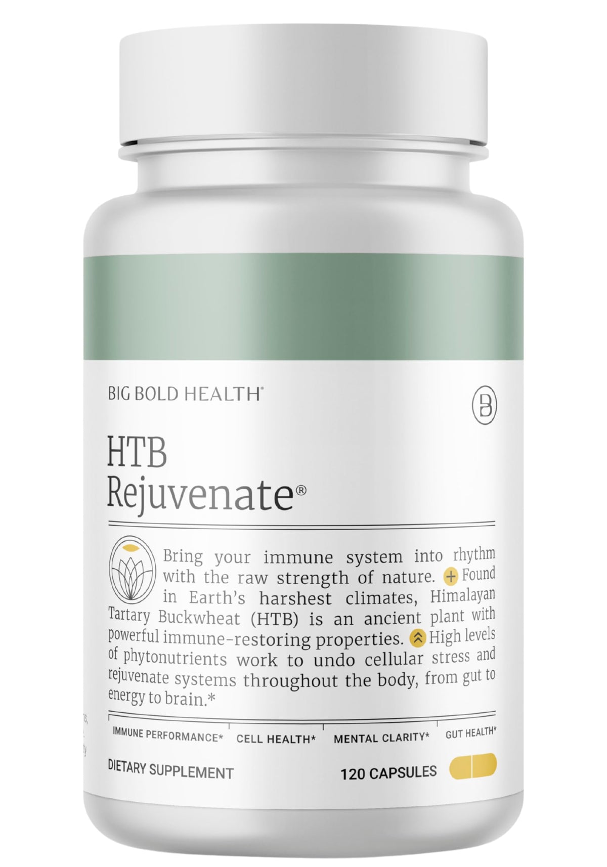 Bottle front view of Big Bold Health HTB Rejuvenate