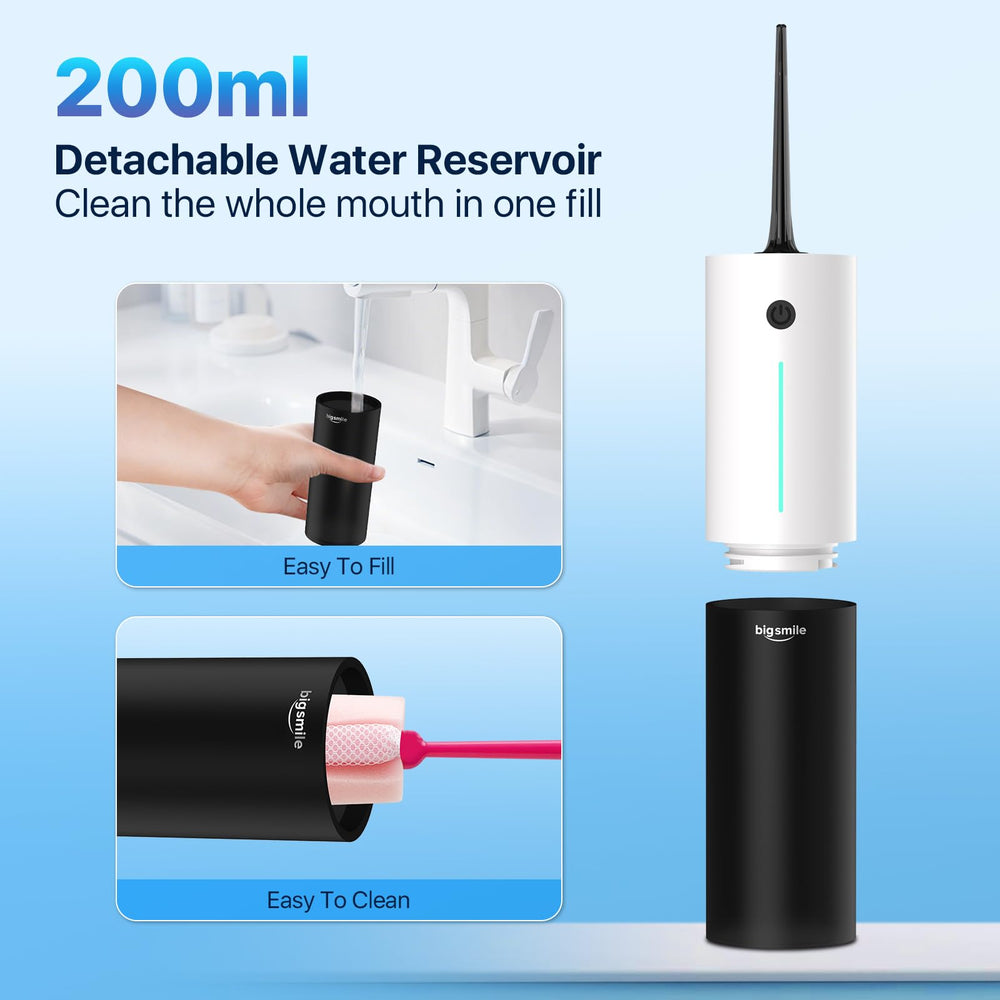 Portable travel bag with Bigsmile water flosser