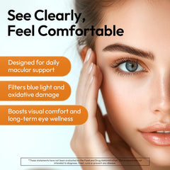 Graphic of the 3-in-1 formula: lutein, zeaxanthin, astaxanthin