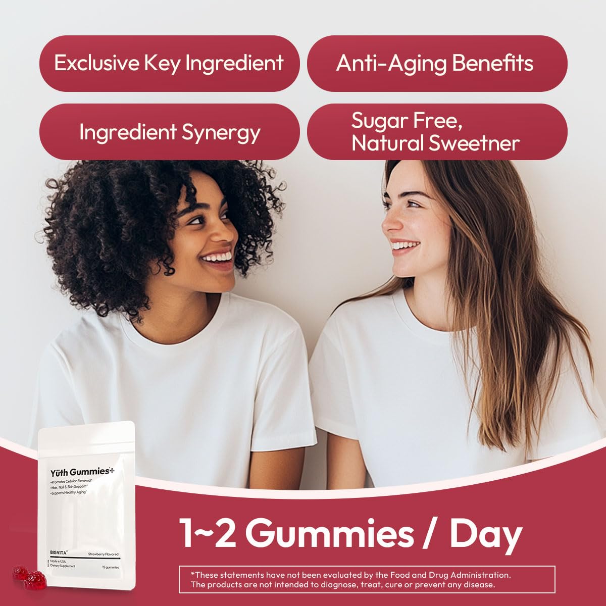 Illustration of skin elasticity and hydration