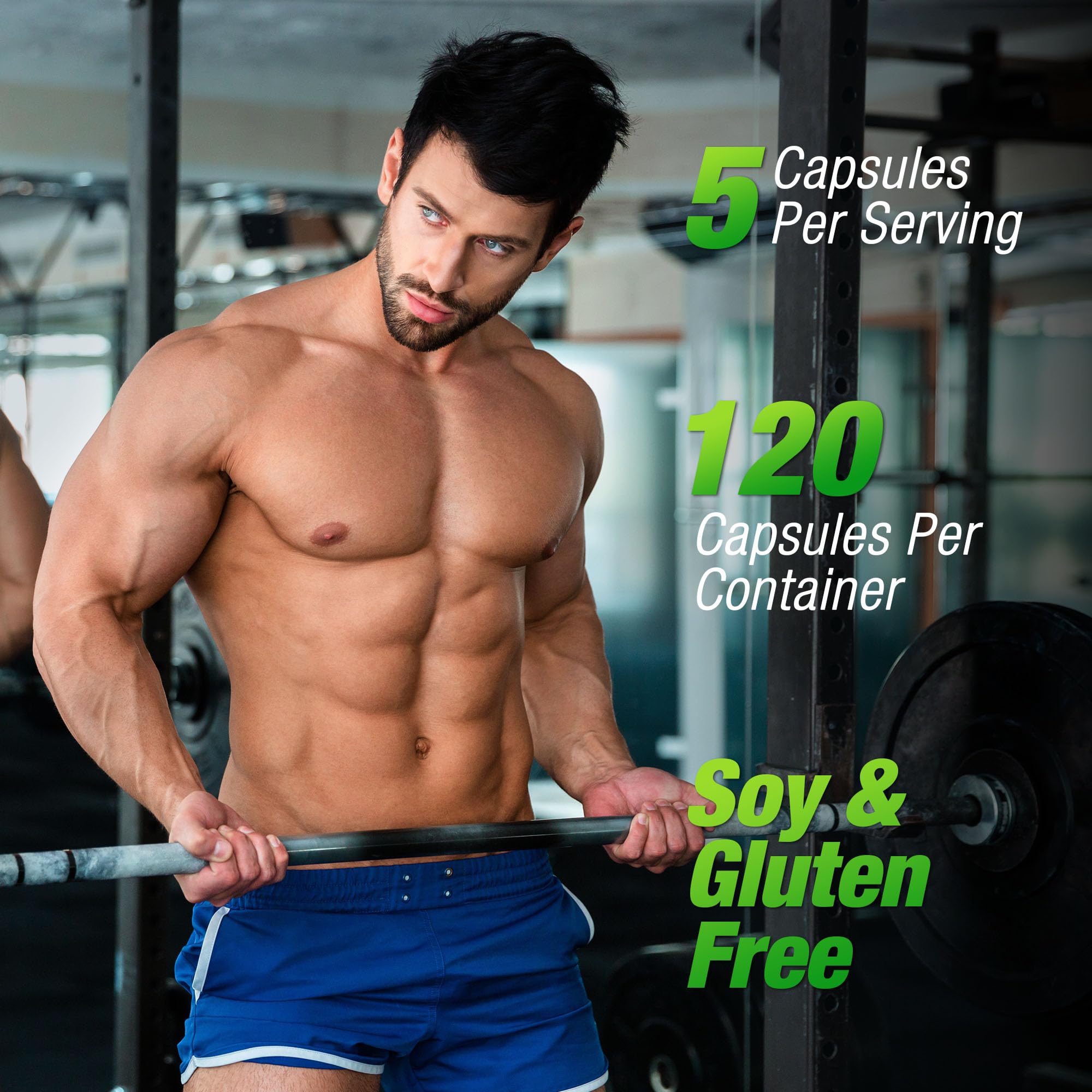 Active person performing workout with energized focus