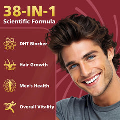 Close-up of Biotin and herbal blend ingredients