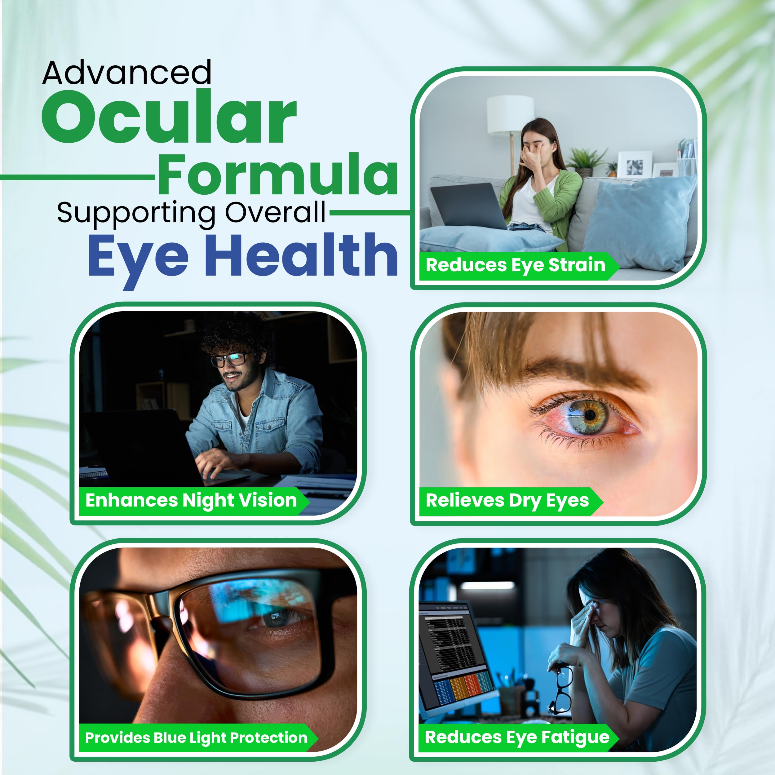 Bilberry extract and Glutathione eye health supplement