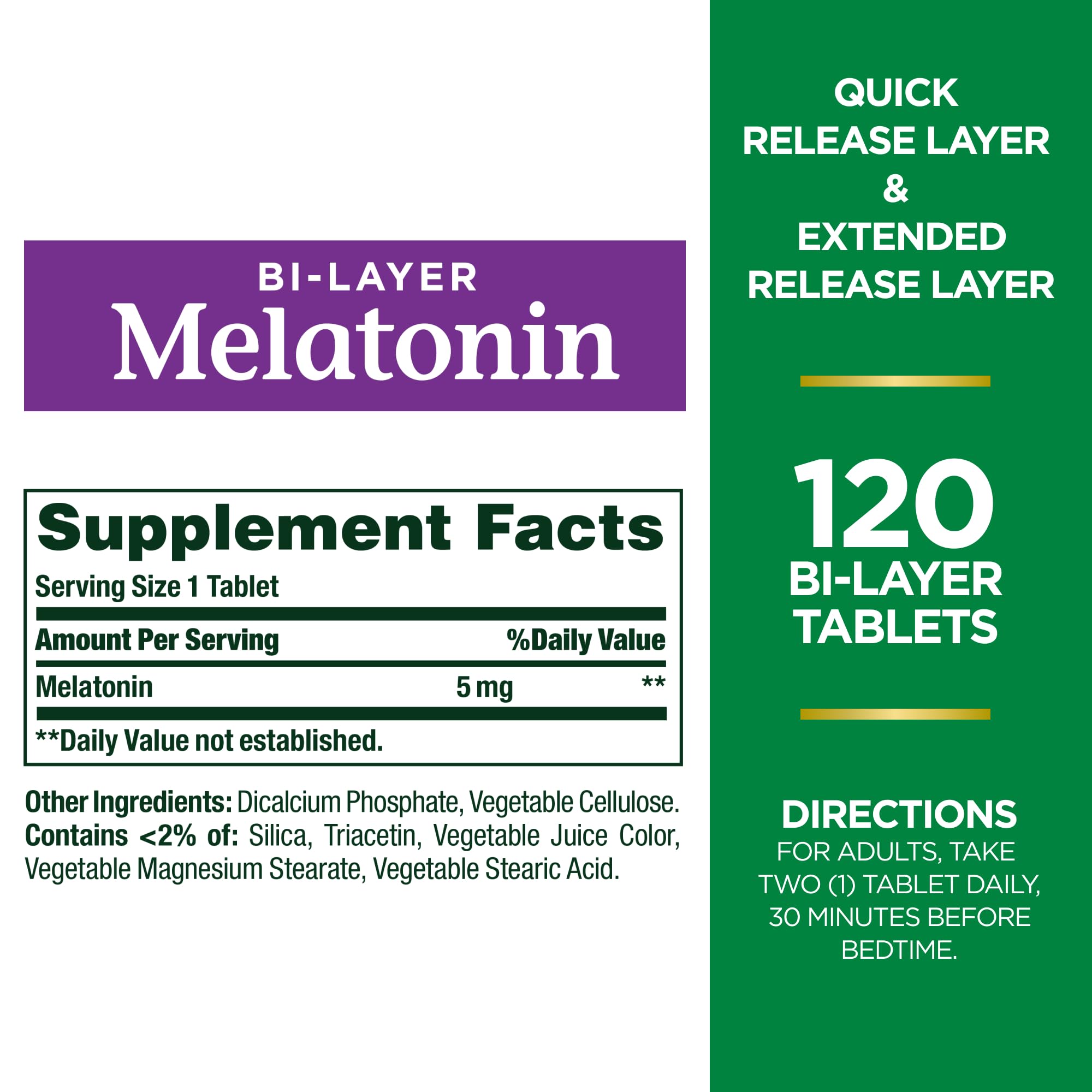 BiLyr Melatn 5mg box back US